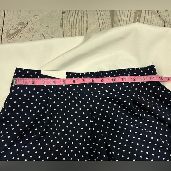 NWT Gap Pleated Navy Polka Dot Flowy Skirt Shorts - Picture 7 of 8